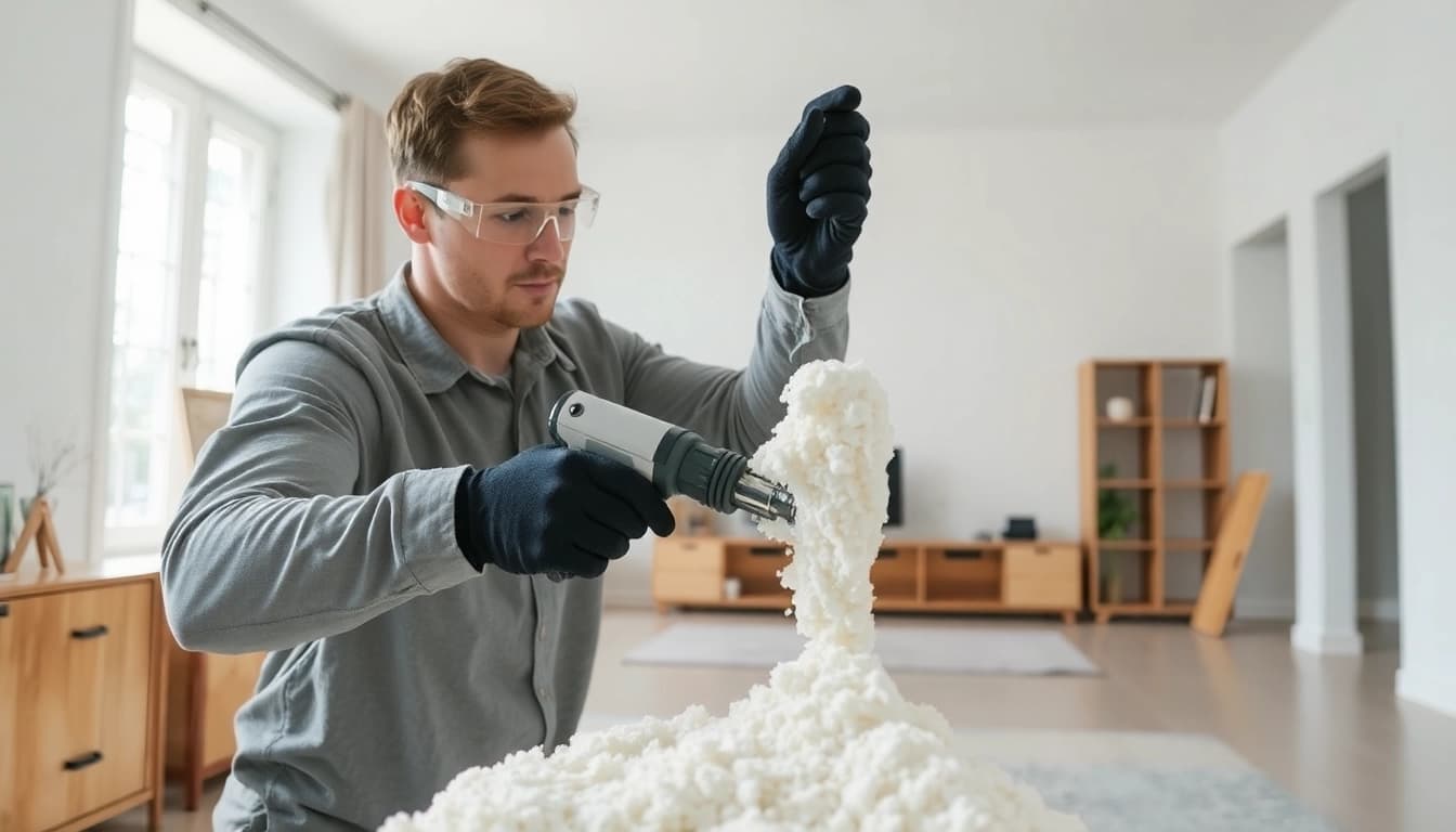Learn how to remove spray foam insulation effectively with a technician at work.