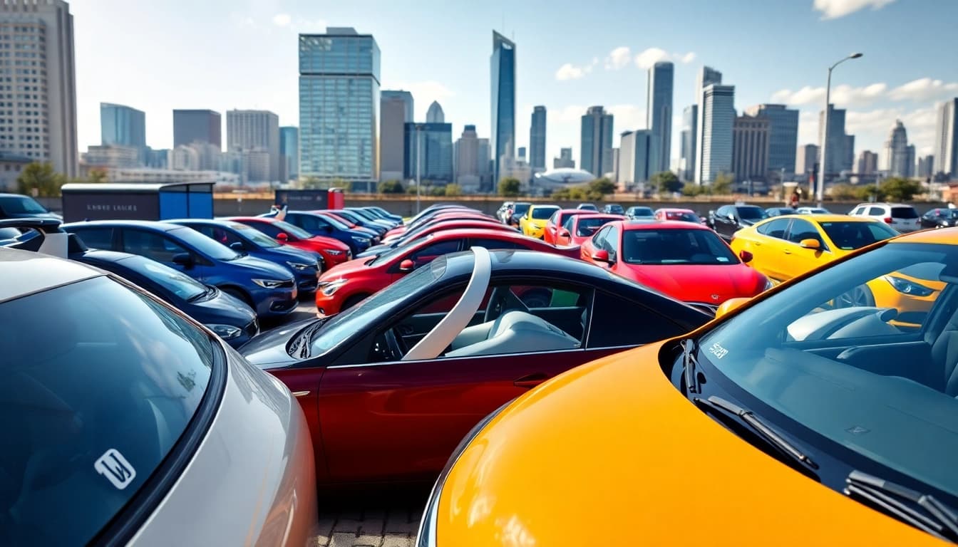 Showcasing Swan Cars in an urban setting with vibrant designs, bringing energy and style to modern transport.
