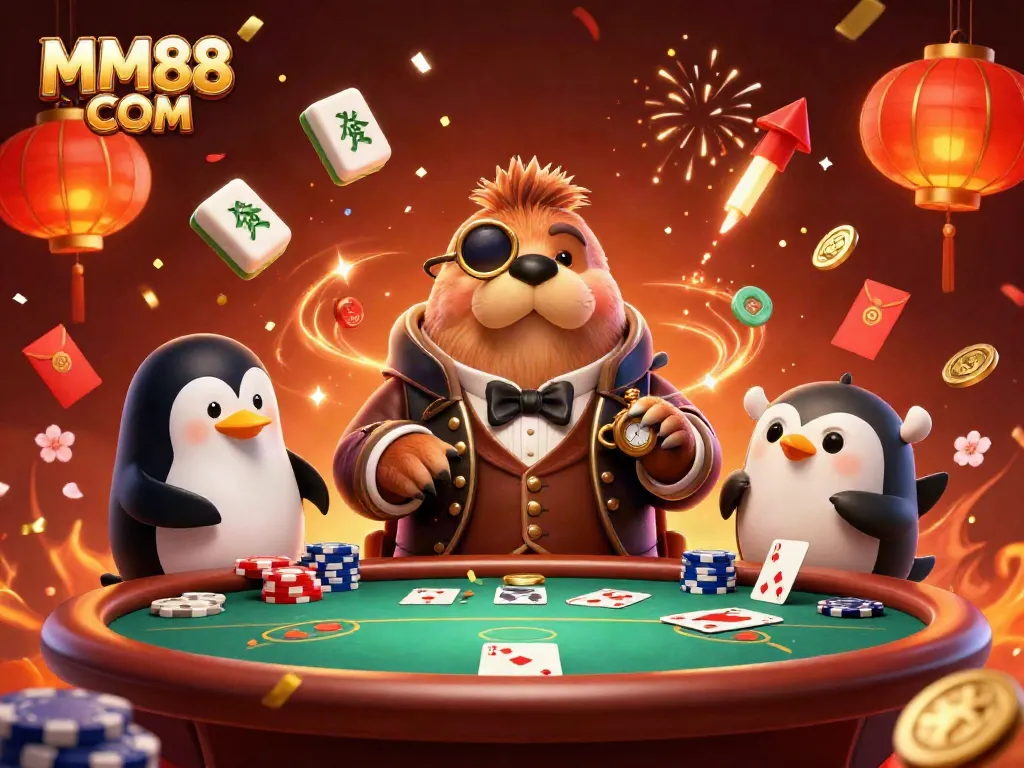 Join the underwater poker excitement with MM88 COM in this vibrant 3D illustration!