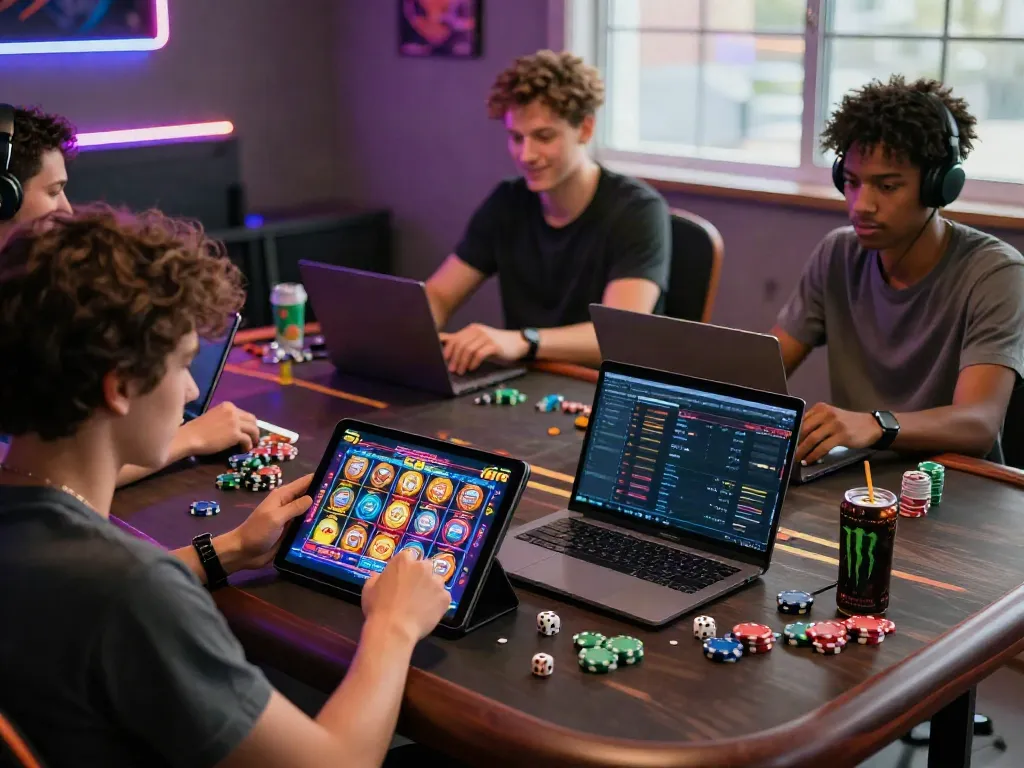 Experience the excitement of the best non GamStop casino with diverse players engaged in vibrant gaming.