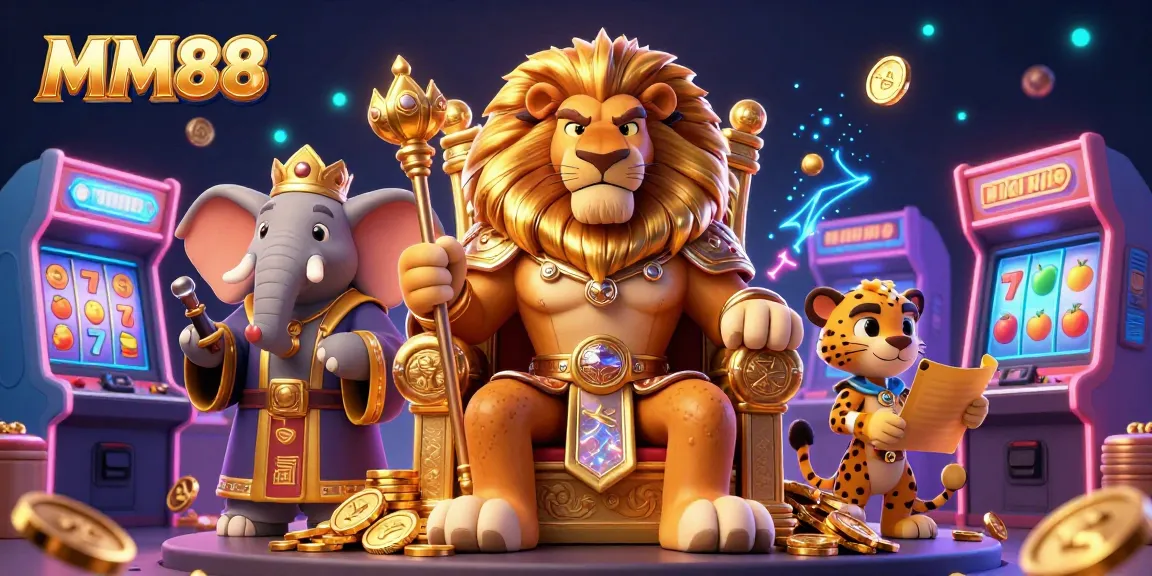 Experience the magic of MM88 with vibrant casino scenes and characters that engage gamblers.