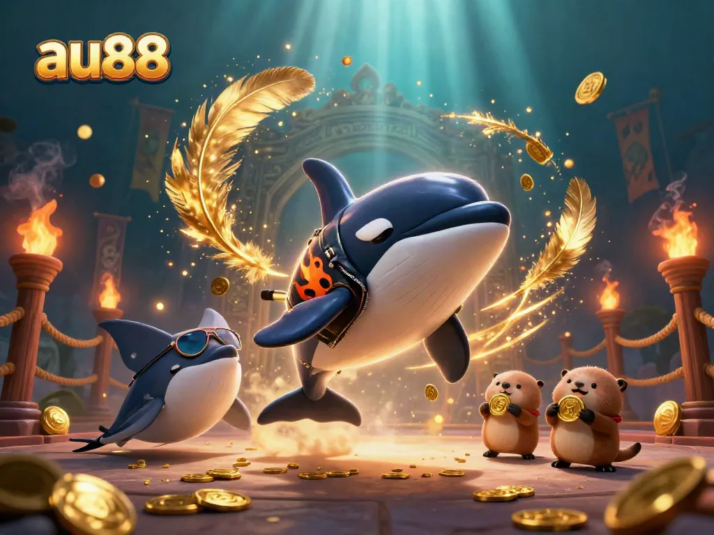 Experience the thrill with au88 as the orca, stingray, and otters bring gaming to life.