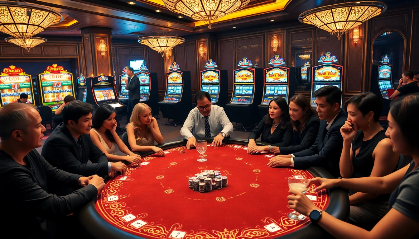 Experience high-stakes poker at FABET, where excitement meets luxury in a vibrant casino setting.