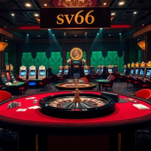 Experience the thrill of sv66 with luxurious casino tables and exciting slot machines.