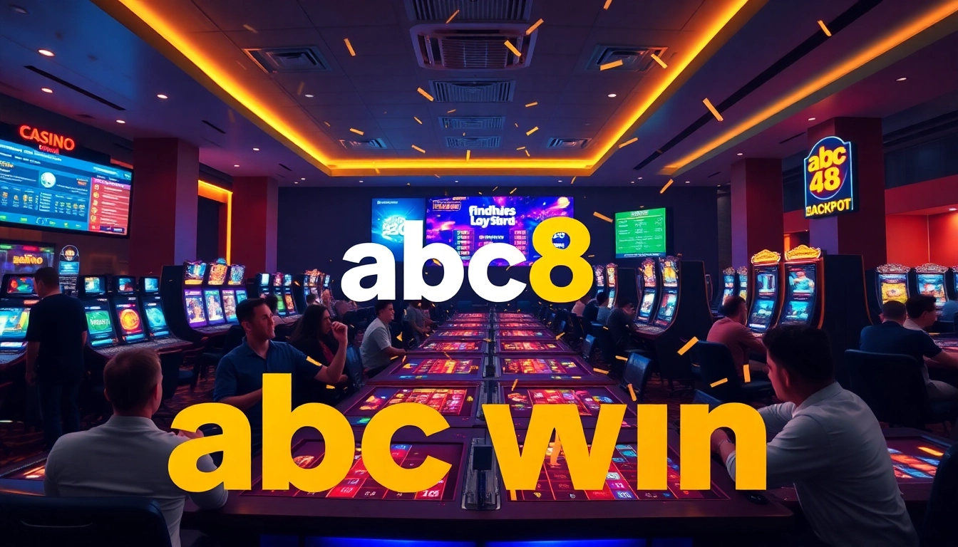 Experience the thrill of abc8 win in a vibrant online casino setting filled with joyful players.