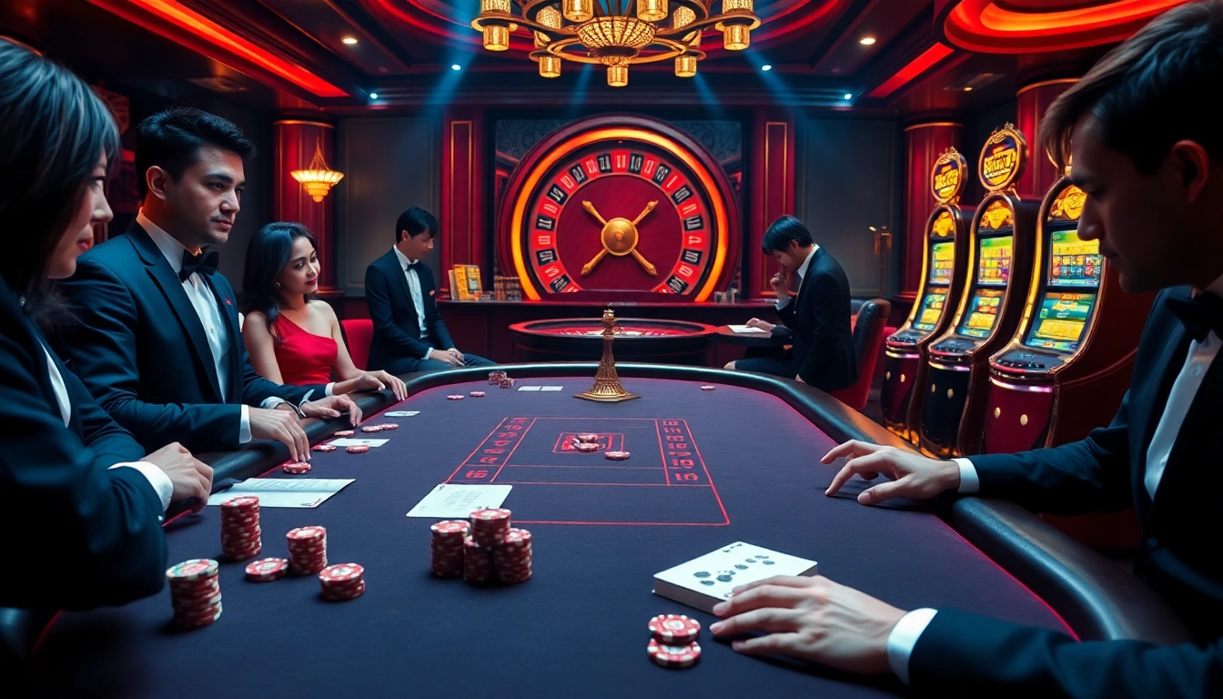RAJABARONG showcases an exciting casino scene with high-stakes poker and vibrant atmosphere.