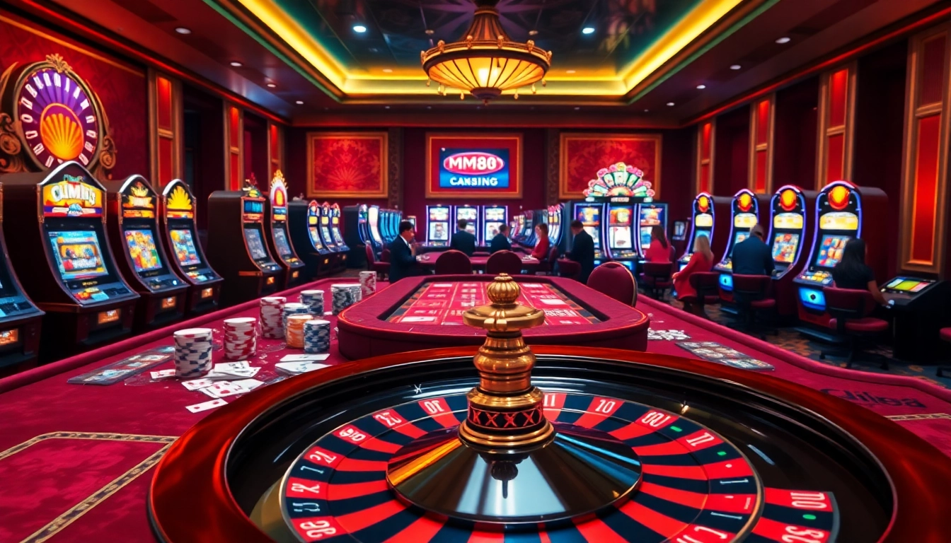Experience the excitement of MM88 with vibrant casino tables and engaging games.