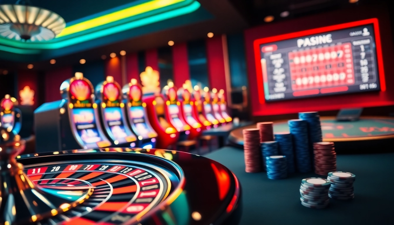 Experience thrilling gameplay at https://789win.associates/ with a vibrant casino scene of poker and roulette.