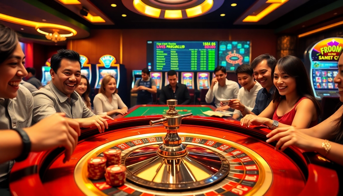 Experience the excitement of F8BET with vibrant casino chips and an elegant roulette table action.