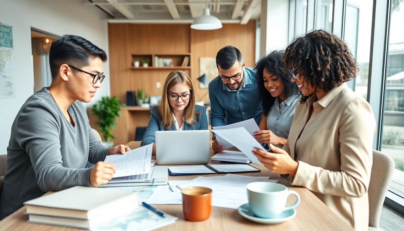 Certified translator working collaboratively in a modern office environment.