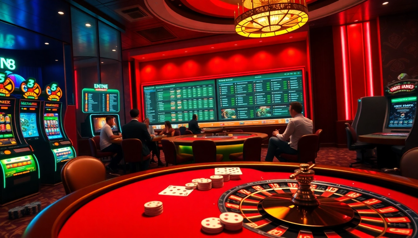 Engaging online gambling action at https://mm88.in.net/, showcasing poker excitement and vibrant casino visuals.