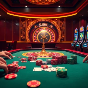 Experience the thrill of UU88 at a glamorous casino with high-stakes poker and roulette.