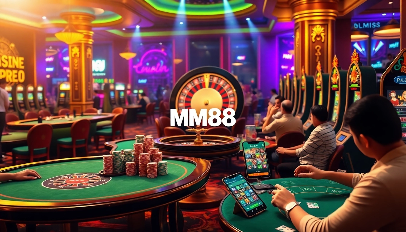 Experience thrilling gameplay at https://mm88.how/ with vibrant casino tables and dynamic slot machines.