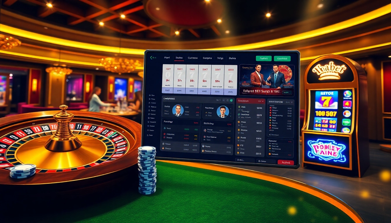 Experience thrilling gambling action at https://thabet77.sa.com/ with vibrant casino visuals and exciting game elements.