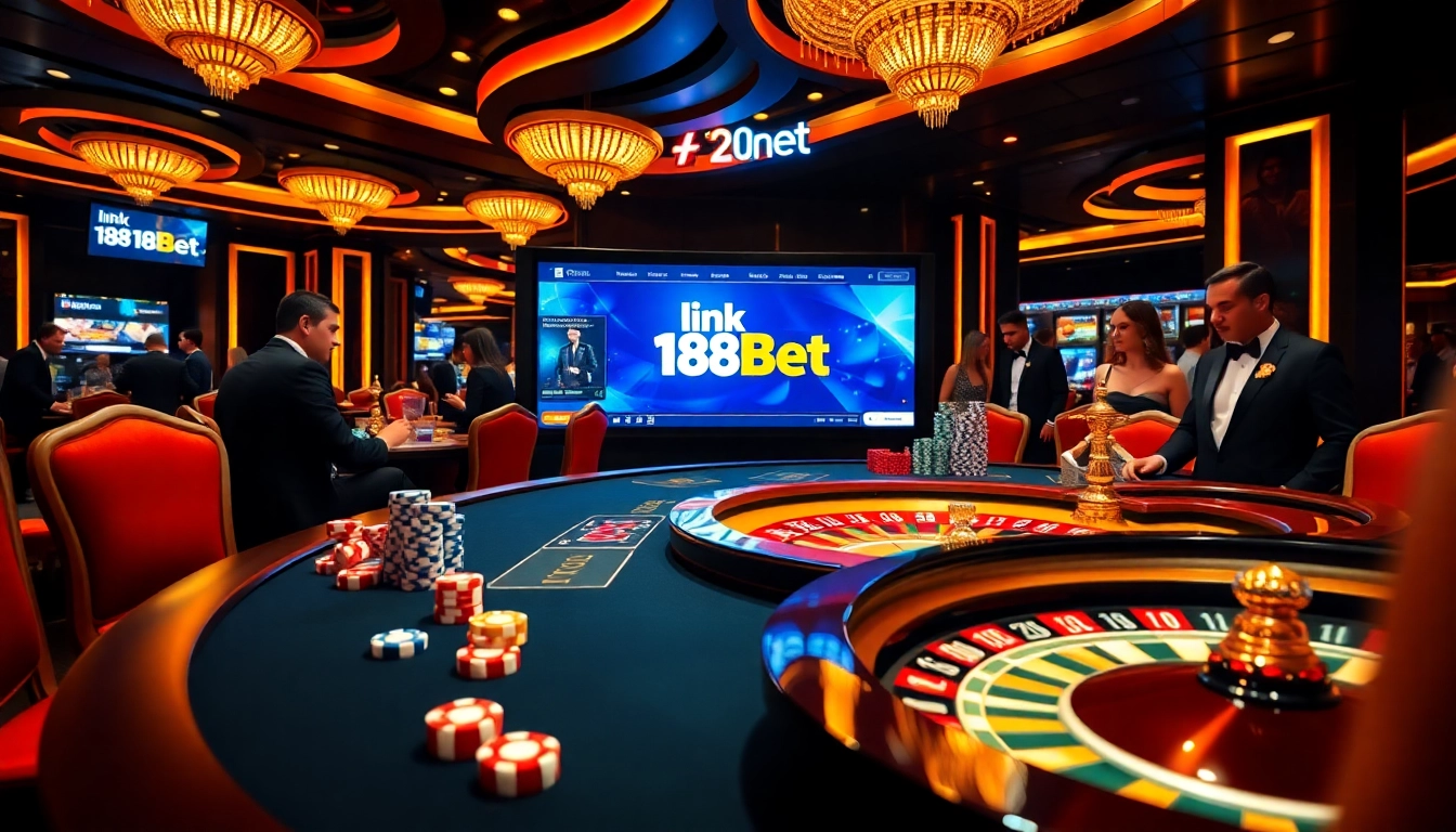 Experience thrilling betting opportunities with link 188bet at a vibrant casino table.