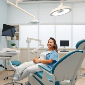 Affordable dental implants in Damansara showcased in a welcoming dental clinic environment.