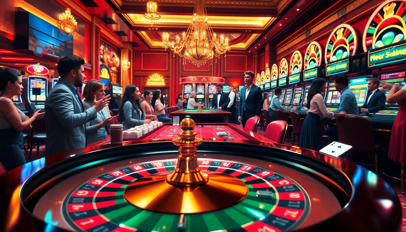 Experience the exciting scene at trang chủ 789win with vibrant casino activities and luxury elements.