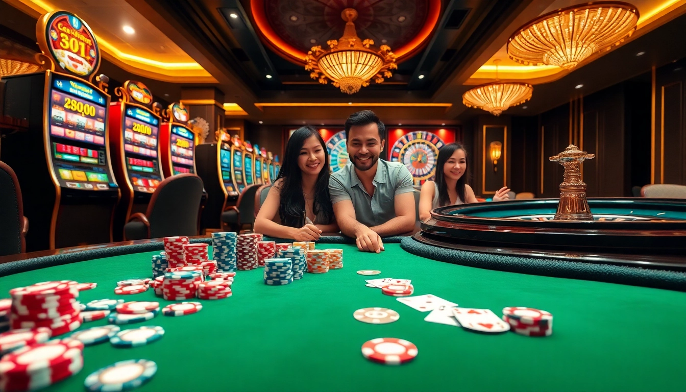 Players enjoy thrilling games at https://uu882025.online/ with vibrant poker chips and cards.