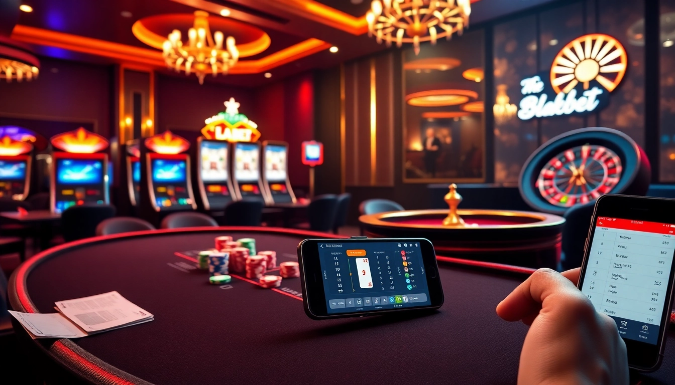 Players enjoying an exciting game at a USBET poker table in a luxurious casino.