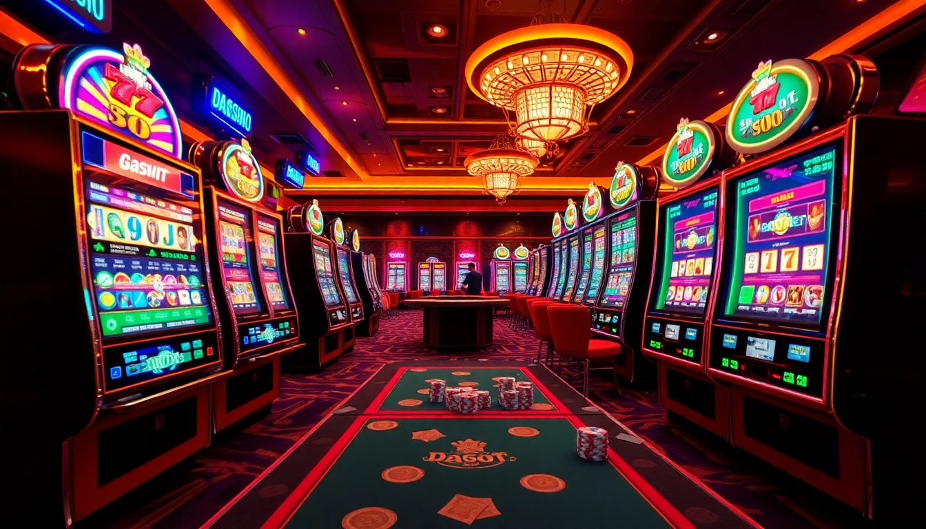 Experience the thrill of doaslot with vibrant slot machines and elegant casino ambiance.