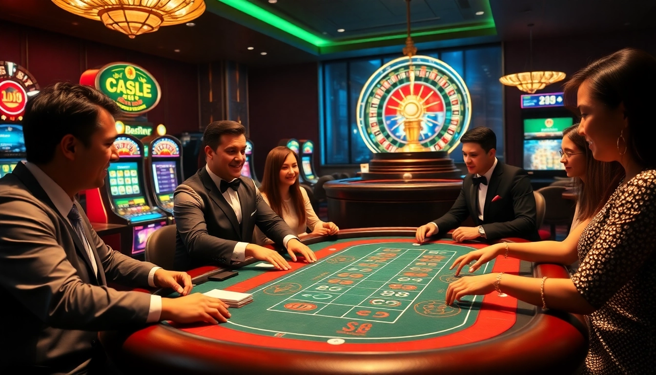 S8 casino excitement with a vibrant blackjack table, professional dealers, and thrilling players.