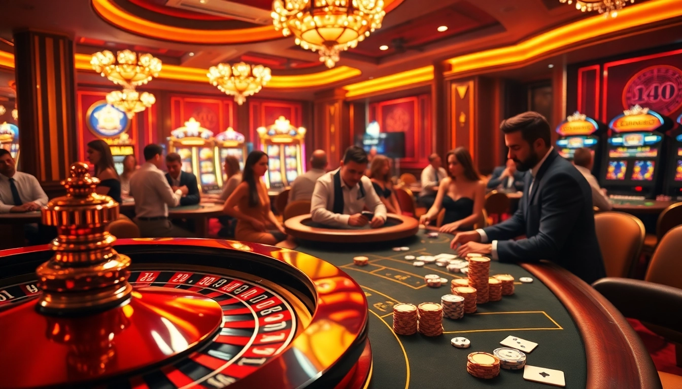 Engaging players enjoying a vibrant casino experience with link okfun at the center of the action.