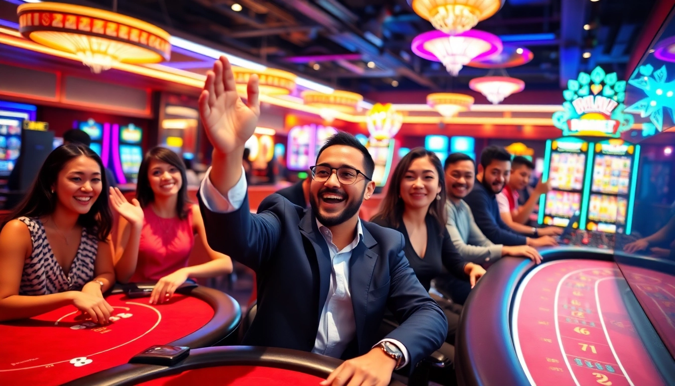 Experience the excitement of W88.nyc, where players engage in thrilling casino games.
