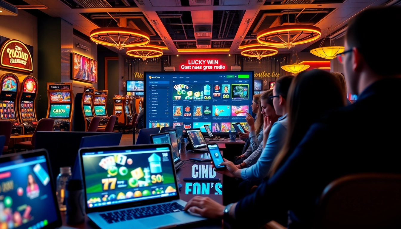 Engaging online casino experience at https://luckywin.name, highlighting vibrant games and community excitement.