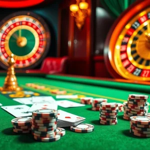 Exciting casino scene with high-stakes gaming and vibrant go8 branding.