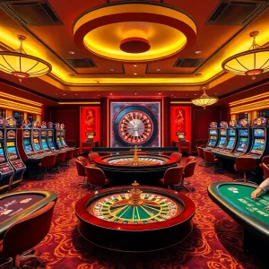 Experience exhilarating gameplay at 789F with vibrant slot machines and roulette, capturing the thrill of casino excitement.