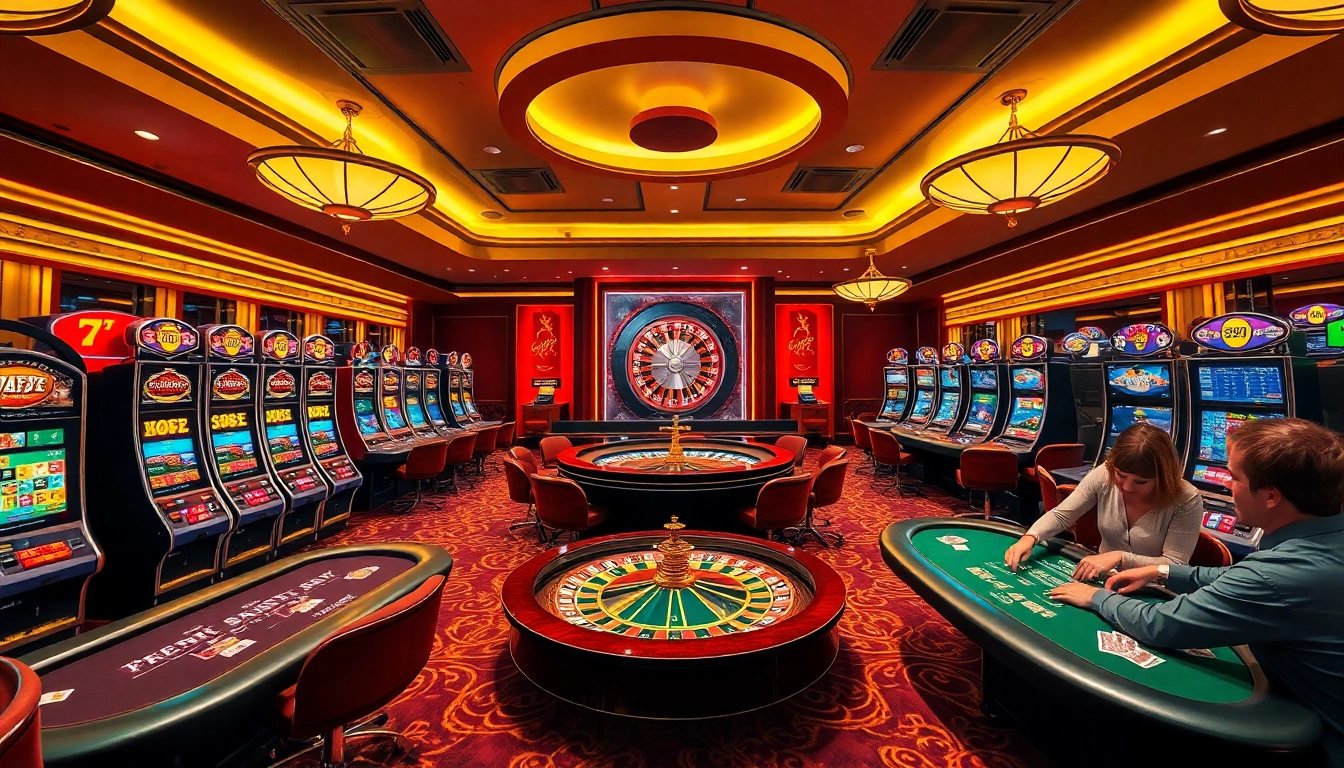 Experience exhilarating gameplay at 789F with vibrant slot machines and roulette, capturing the thrill of casino excitement.