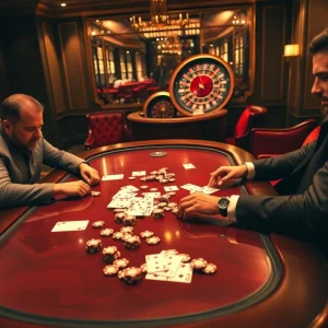 Engaging poker game at MAN CLUB casino, highlighting luxury and excitement.