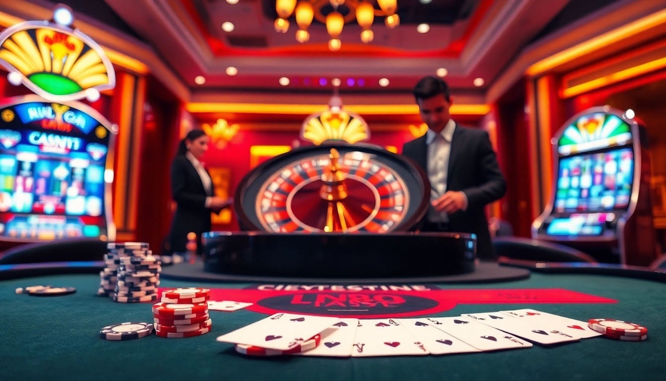 Experience thrilling gameplay at hm88 with vibrant casino tables and professional dealers.