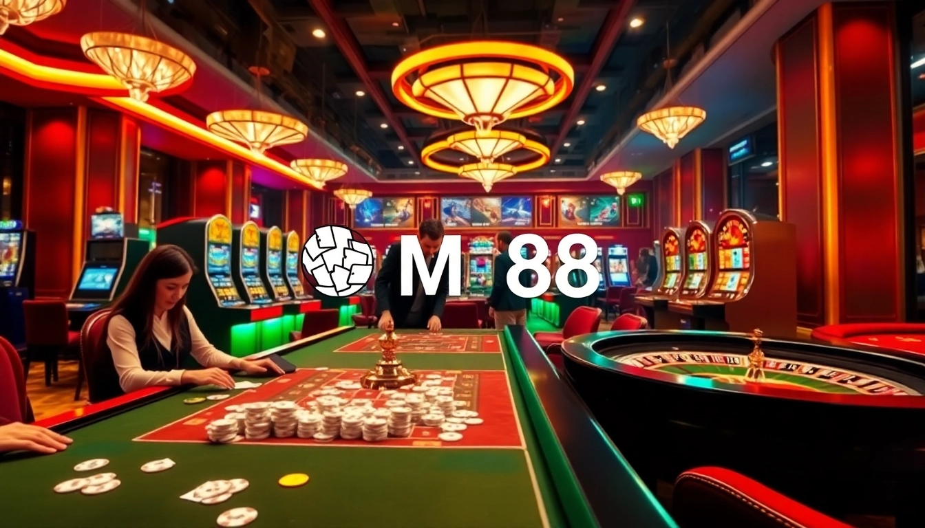 Experience thrilling casino action at MM88 with vibrant gaming tables and professional dealers.