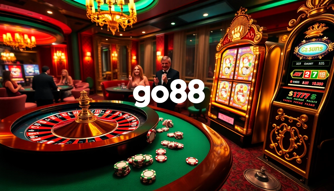 Experience the thrill of go88 with a vibrant casino scene showcasing excitement and winning moments.