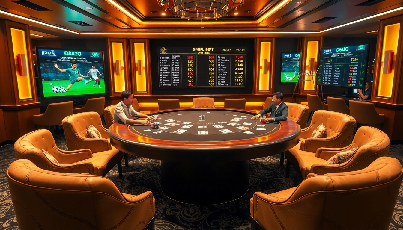 Tỷ lệ bóng đá revealed through professional poker action at a vibrant casino table.