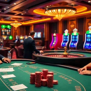 Experience thrilling gameplay at https://xx88.directory/ with vibrant casino tables and elegant players.