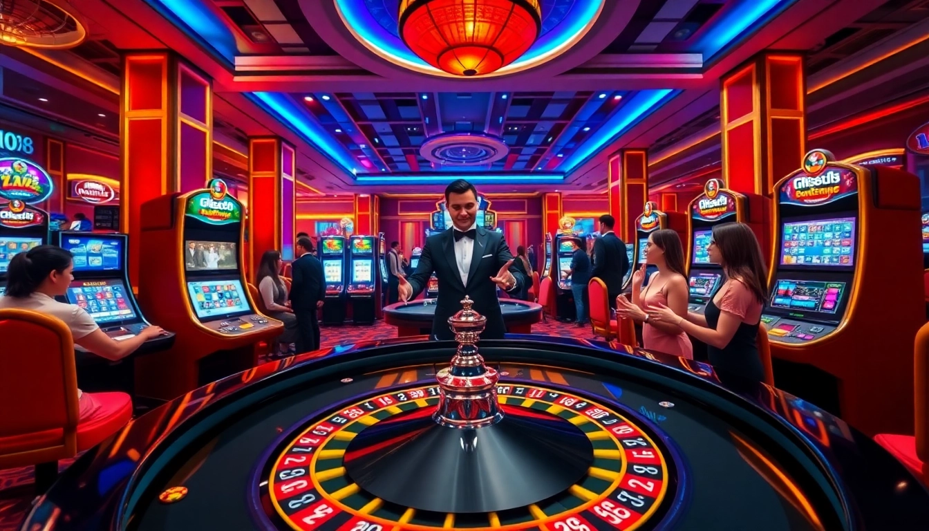 UU88 players engaging at a vibrant casino table with exciting gambling action.