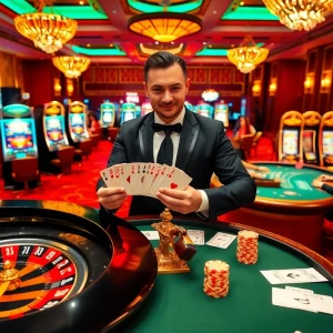 Experience the excitement of sx88 with live dealer games at a vibrant casino scene.