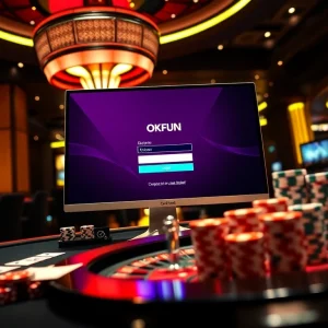 Engage in thrilling experiences by logging into OKFUN, where excitement meets online gambling.