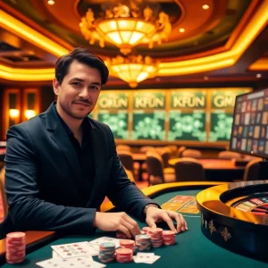 Engage in the excitement of playing at OKFUN, experiencing a vibrant online gambling atmosphere.