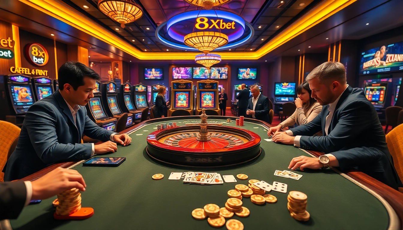 Experience the thrill of winning at 8xbet with poker chips and sleek gaming tables.