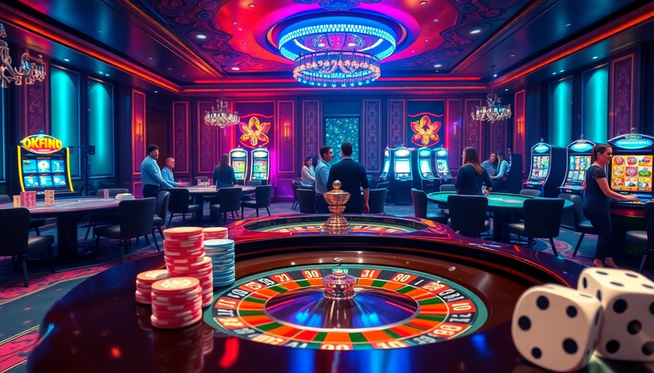 Experience the thrill of winning at OKFUN com with lively casino games and vibrant roulette tables.
