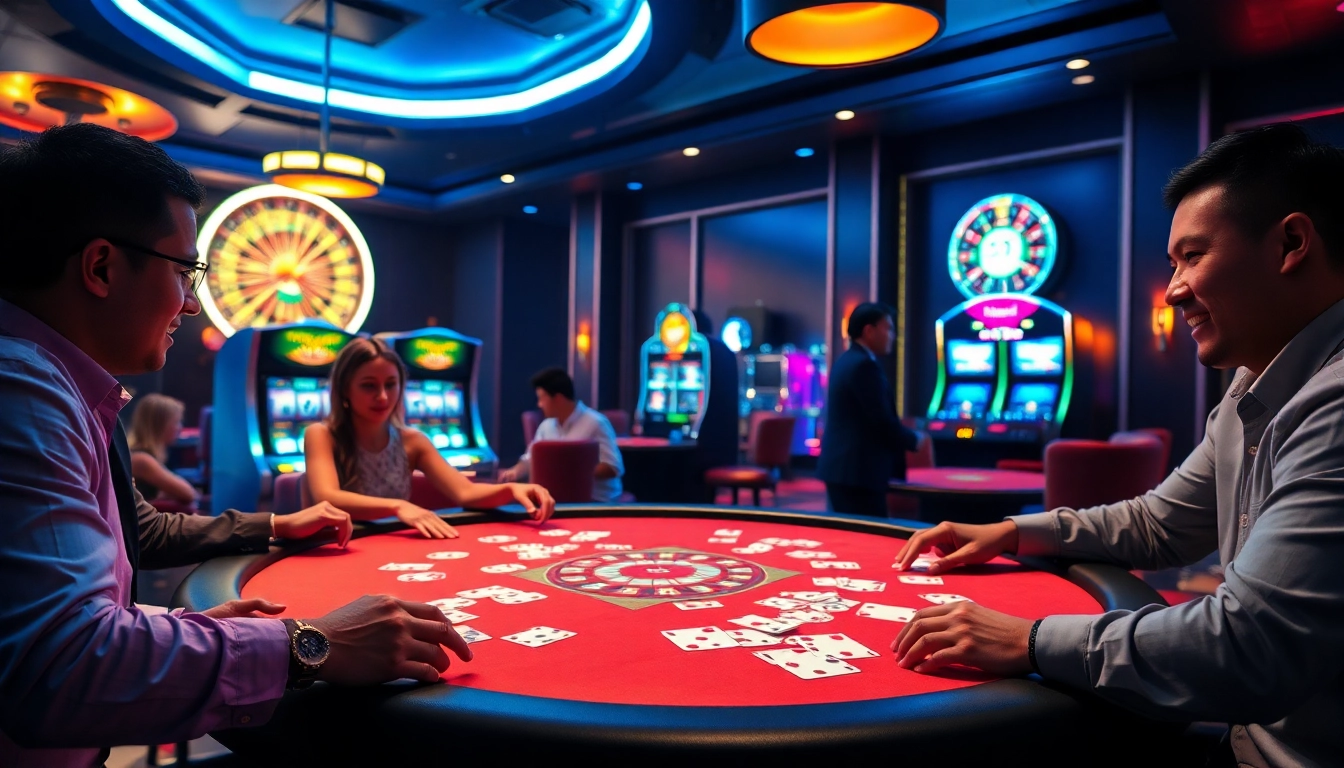 Gameplay excitement at the fun79 casino with poker chips and a roulette wheel.