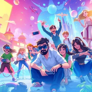 Exciting scene from an XXX game showcasing diverse characters in a vibrant gaming environment.