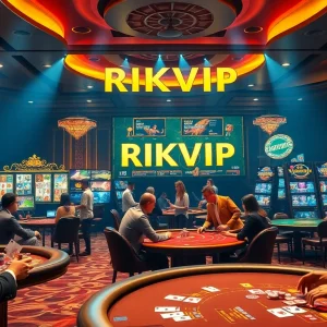 Players enjoy immersive RIKVIP online casino games with vibrant visuals and thrilling action.