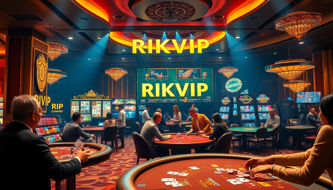 Players enjoy immersive RIKVIP online casino games with vibrant visuals and thrilling action.