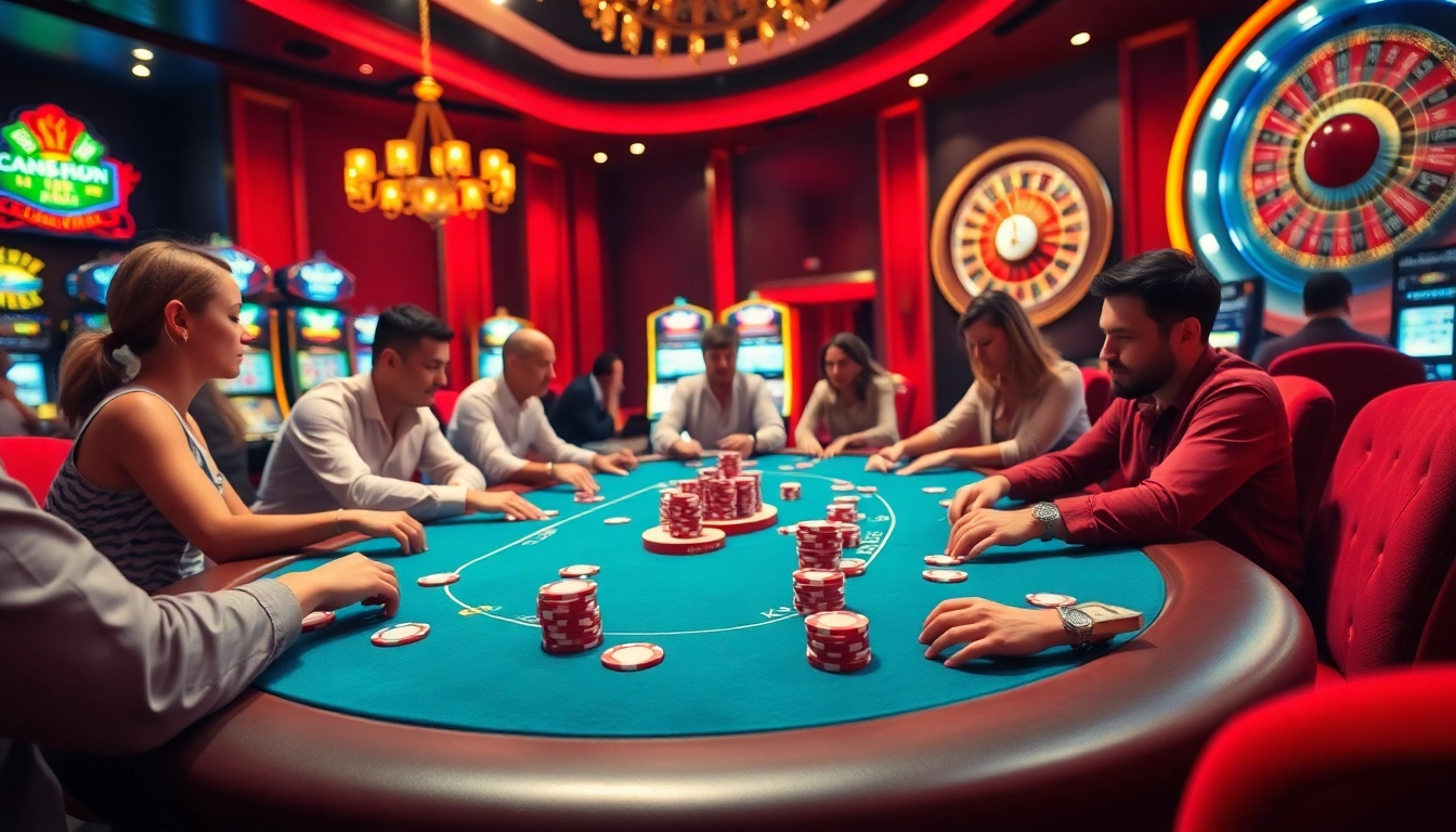 Experience the thrill of gambling with KK55 chips at a luxurious casino poker table.