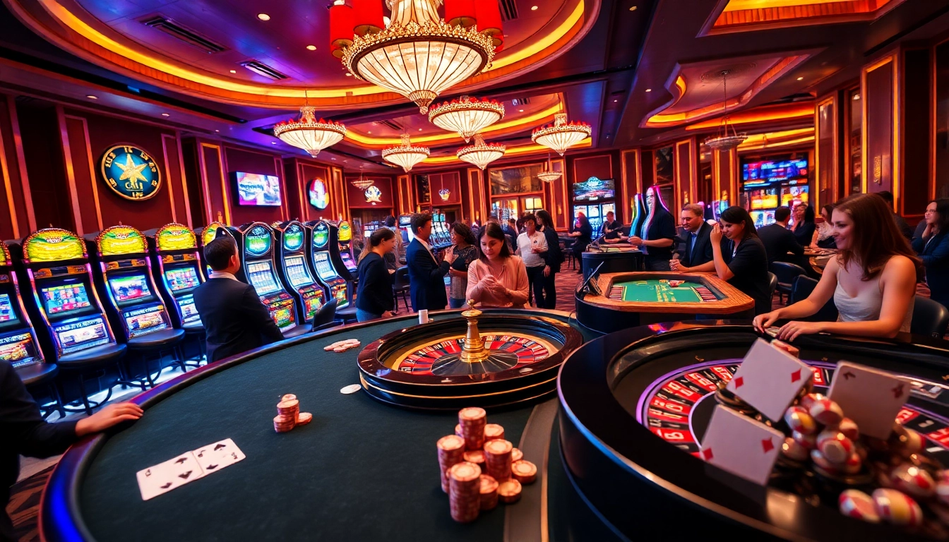 Exciting casino scene featuring 79king poker action with vibrant chips and cards.