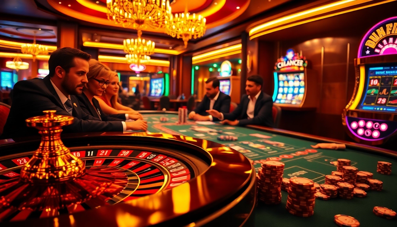 Experience the thrill of gambling at MB66 with a stunning casino roulette and poker scene.